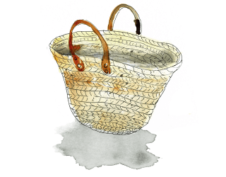 Une Pinceé de Provence illustration of a basket
