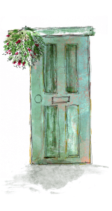 Une Pinceé de Provence illustration of a door