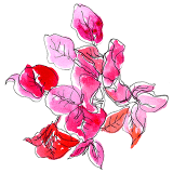 Product button illustration showing Provencal flowers