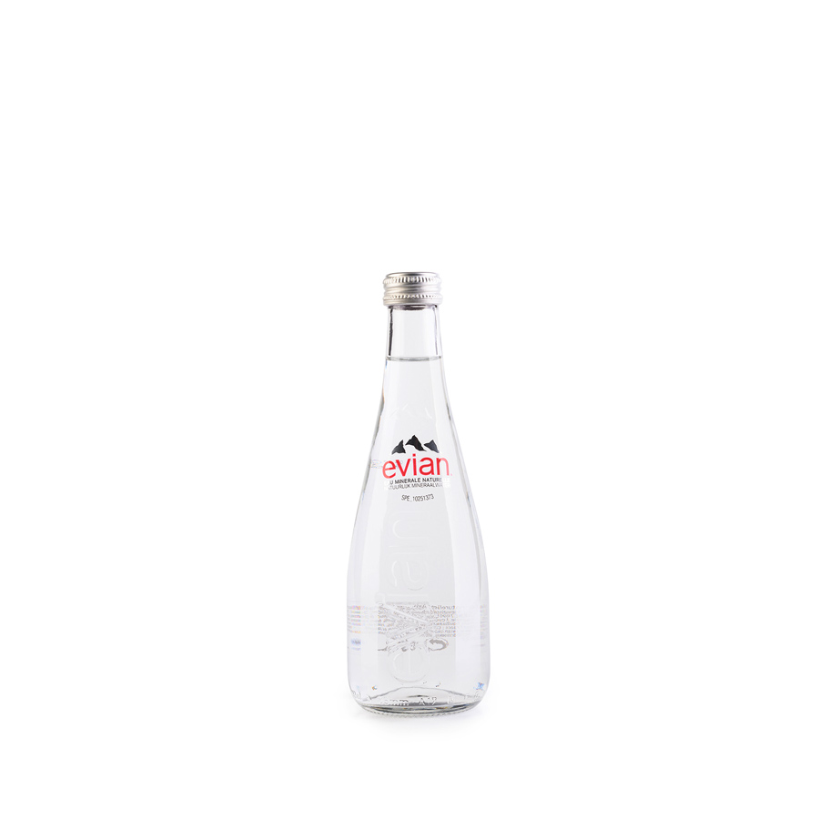 Bouteilles d'eau Evian en verre - 33 cl
