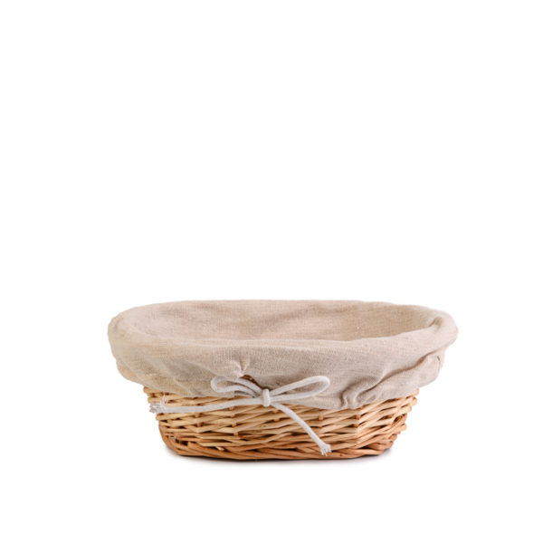 Natural Wicker Basket with cream interior