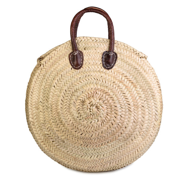 Palm fibre beach bag (round)