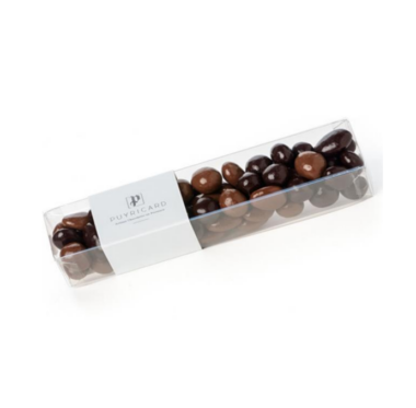 Dark and milk chocolate amandas and avelinas